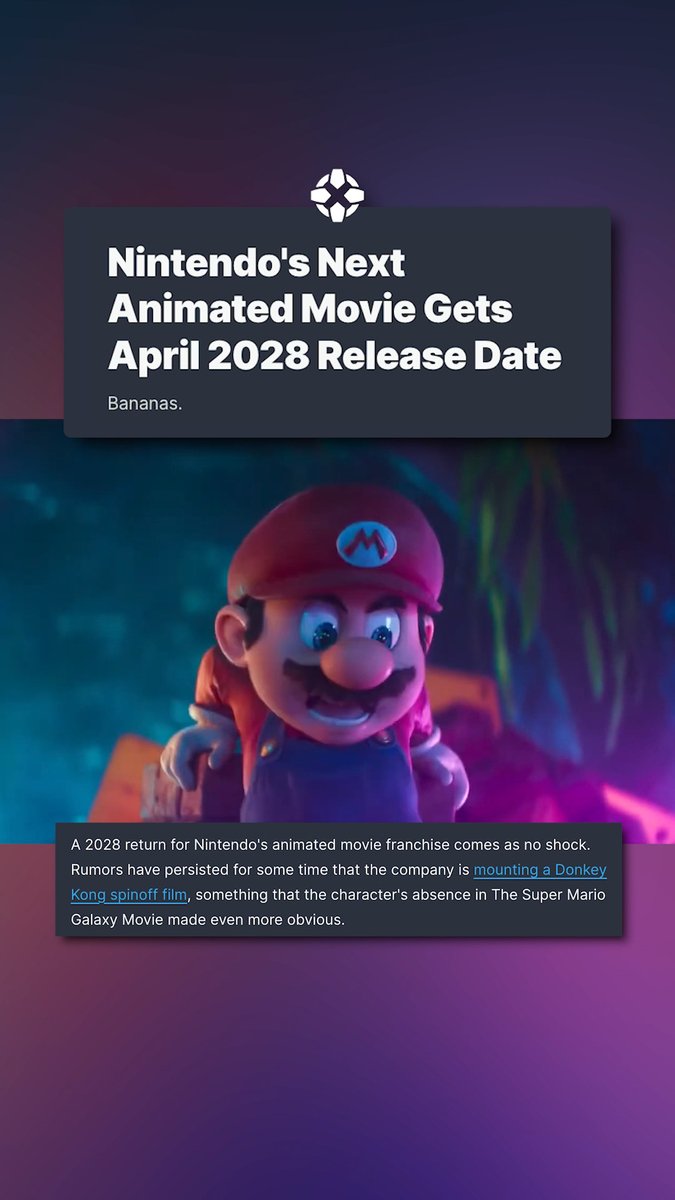 Could we be seeing a Donkey Kong movie in 2028?