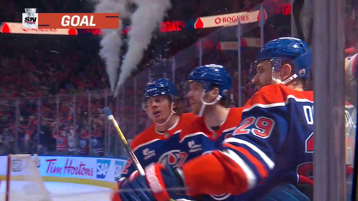 LEON MAKES IT 3-0! 👏 WHAT A START IN GAME 5 FOR THE OILERS! #StanleyCup 🇺🇸: NHLonTNT 🇨🇦: Sportsnet &amp; TVA Sports