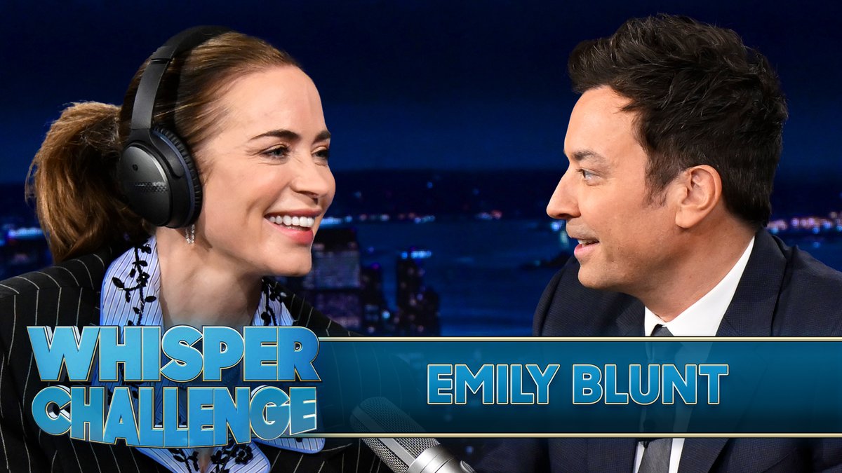 Whisper Challenge w/ Emily Blunt! 🎧 #FallonTonight