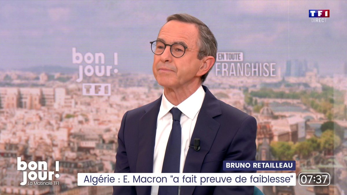 🔴 Algérie : Bruno Retailleau : "Quand je serai élu Président de la République, un des premiers actes que je ferai, c'est que je dénoncerai l'acte de 68." 📺 En Toute Franchise avec Adrien Gindre | #BonjourLaMatinaleTF1