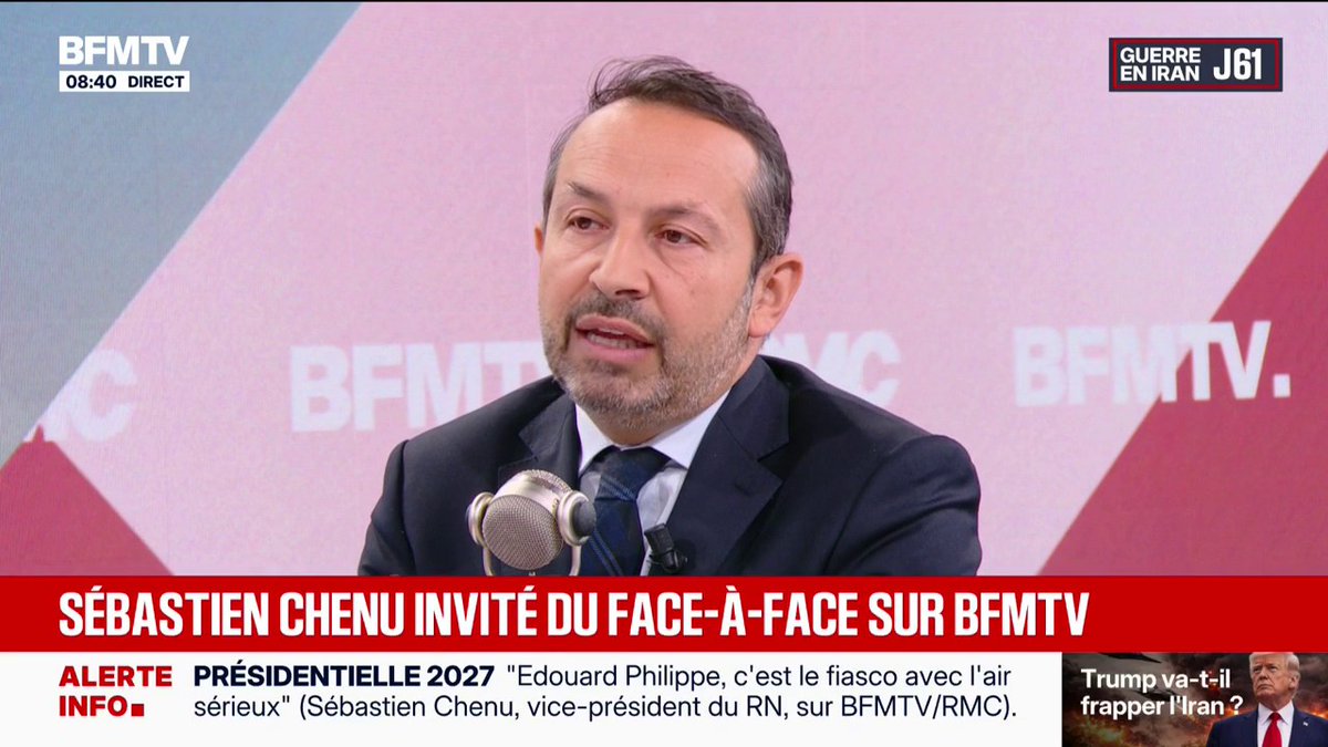 🗨️ "On fait le tour des banques françaises" ➡️ Pour Sébastien Chenu, "c'est totalement indécent" que le RN n'arrive pas à se financer à un an de la présidentielle
