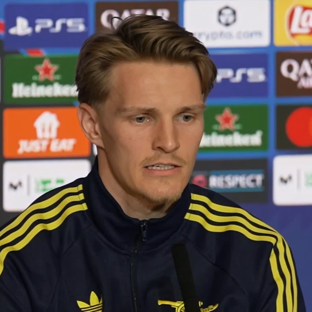 "It's about being strong mentally" Martin Odegaard on says Arsenal are focused on what they can control ahead of the Champions League semi-final and Premier League title run-in 🗣️