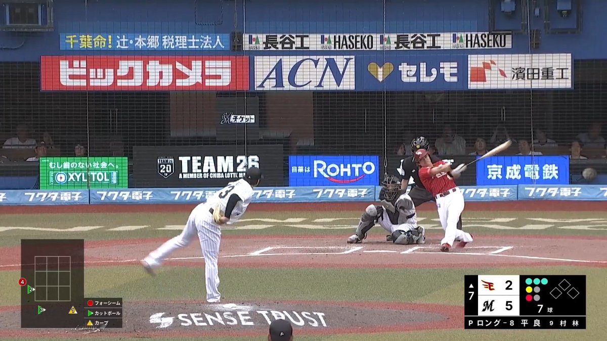 打った瞬間確信の豪快アーチ！💪 東北楽天 平良竜哉 選手のプロ初ホームラン！㊗✨ 👇ライブ配信はこちら