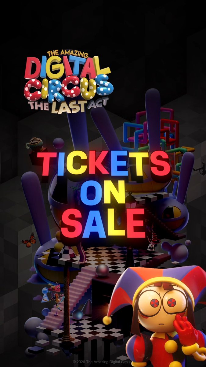 You asked. You waited. You waited some more… 🎪 Now the time has finally come, The Amazing Digital Circus: The Last Act tickets are NOW ON SALE 🎟️