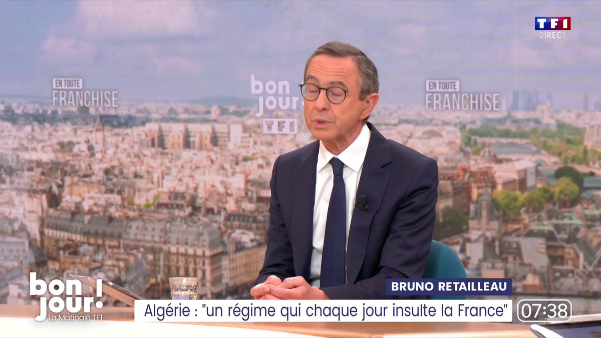 🇫🇷🇩🇿 FLASH | Bruno Retailleau interpelle Emmanuel Macron : « J’aimerais qu’il nous regarde ce matin. Je voudrais lui demander s'il est fier du bilan de sa politique algérienne depuis 2017. »