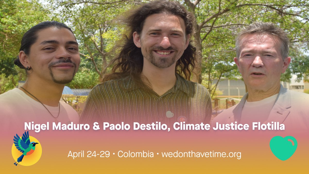 "There is a big gap in perspective because island voices are not heard or represented." 🌍 In Santa Marta, Nigel Maduro and Paolo Destilo of the Climate Justice Flotilla call for equity and inclusion for Dutch Caribbean voices. Watch more on We Don't Have Time Fossil Fuel Treaty Initiative