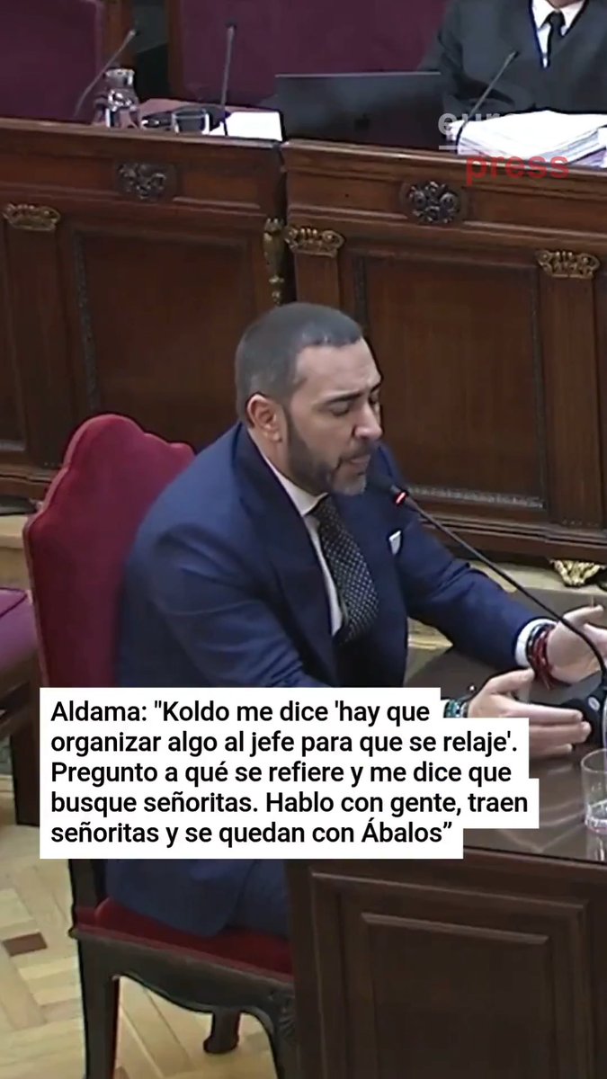 Aldama: "Koldo me dice 'hay que organizar algo al jefe para que se relaje'. Pregunto a qué se refiere y me dice que busque señoritas. Hablo con gente, traen señoritas y se quedan con Ábalos. Esa es la primera vez que Koldo me pide señoritas para Ábalos. Las pagué yo"