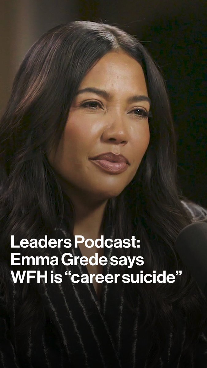 “We only talk about the upside of working from home” Emma Grede on why being in the office is better for your career and your mental health. Watch the full Leaders with Francine Lacqua interview: