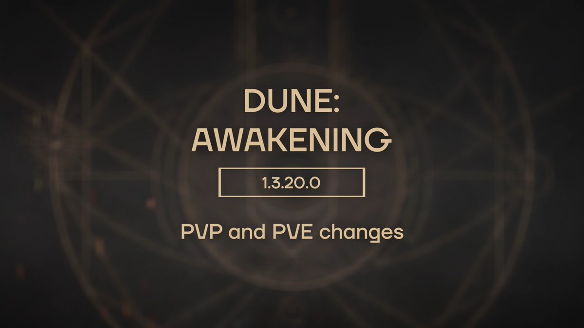 Patch 1.3.20.0 is out, bringing to you: 🏜️ Fully PvE Hagga Basin 🗺️ PvE and PvP Deep Desert instances ⚙️ Balance changes for Testing Stations 🔨 Performance improvements … and more! Patch notes: