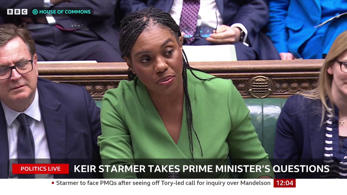 Kemi Badenoch asks why "for the first time ever" more is spent on welfare than is earned in income tax Keir Starmer says the Conservatives voted to "keep the same broken welfare system" which Labour is trying to reform #PMQs