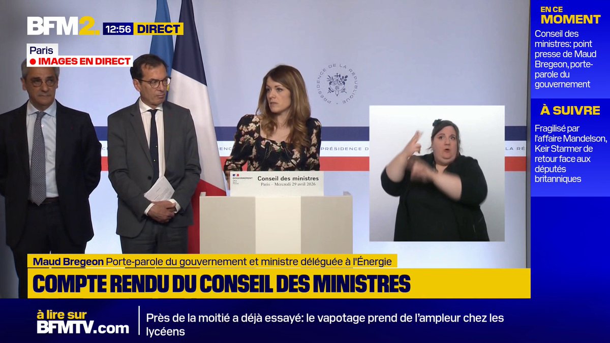 "Personne ne doit profiter de cette crise et aucun superprofit doit être réailisé a fortiori en France", assure Maud Bregeon, qui ne veut pas néanmoins rentrer "dans le Total bashing" #BFM2