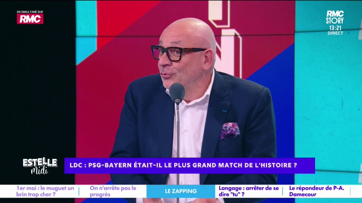 ⚽ PSG-Bayern 🎙️ frédéric hermel🇫🇷 : "Mauvais match ! Si j'étais fan du PSG, je serais déçu... Quand tu mènes 5-2 te prendre 2 buts comme ça ! C'est symbolique de l'époque TikTok, il faut des émotions tout de suite... Le foot c'est aussi la construction du jeu ! T. Henry est d'accord"