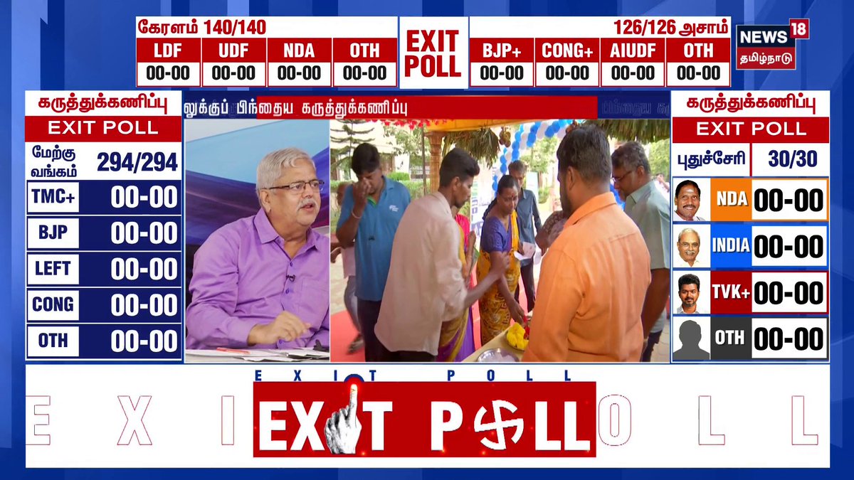 Exit Poll Results 2026 | 5 рооро╛роиро┐ро▓роЩрпНроХро│ро┐ро▓рпН роЖроЯрпНроЪро┐ропрпИрокрпН рокро┐роЯро┐роХрпНроХрокрпН рокрпЛро╡родрпБ ропро╛ро░рпН? #ExitPollResults #TamilNaduElection #ExitPollTamilNadu #TNExitPoll #ExitPoll2026 #Election2026 #ElectionsWithNews18