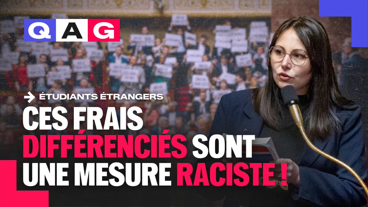 🔴🗣️ Alerte ! Marie Mesmeur dénonce les frais d’inscription prohibitifs contre les étudiants étrangers hors Union Européenne ! « Nous voyons très bien qui vous visez ! Les étudiants danois ou italiens paieront comme les français. Les étudiants marocains, sénégalais ou ivoiriens paieront 16 fois plus pour le même diplôme. Continuerez-vous d’exécuter le programme de l'extrême droite à sa place ? »