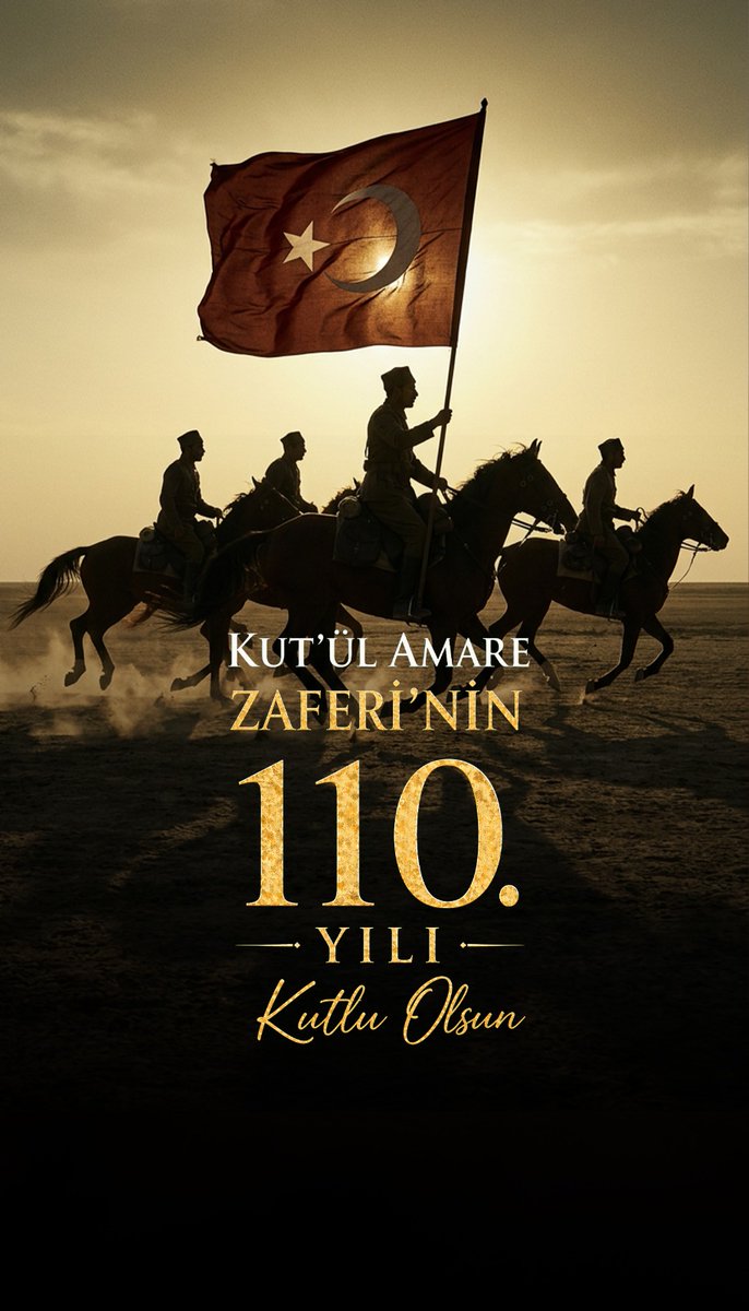Dünya duysun ki; Türk'ün sönmeyen imanı, imkansız denileni başarır. Bugün Türk milletinin Kut Bayramı'dır. 🇹🇷 Kut'ül Amare Zaferimizin 110'uncu yılı kutlu olsun, tüm kahramanlarımızın ruhları şad olsun.