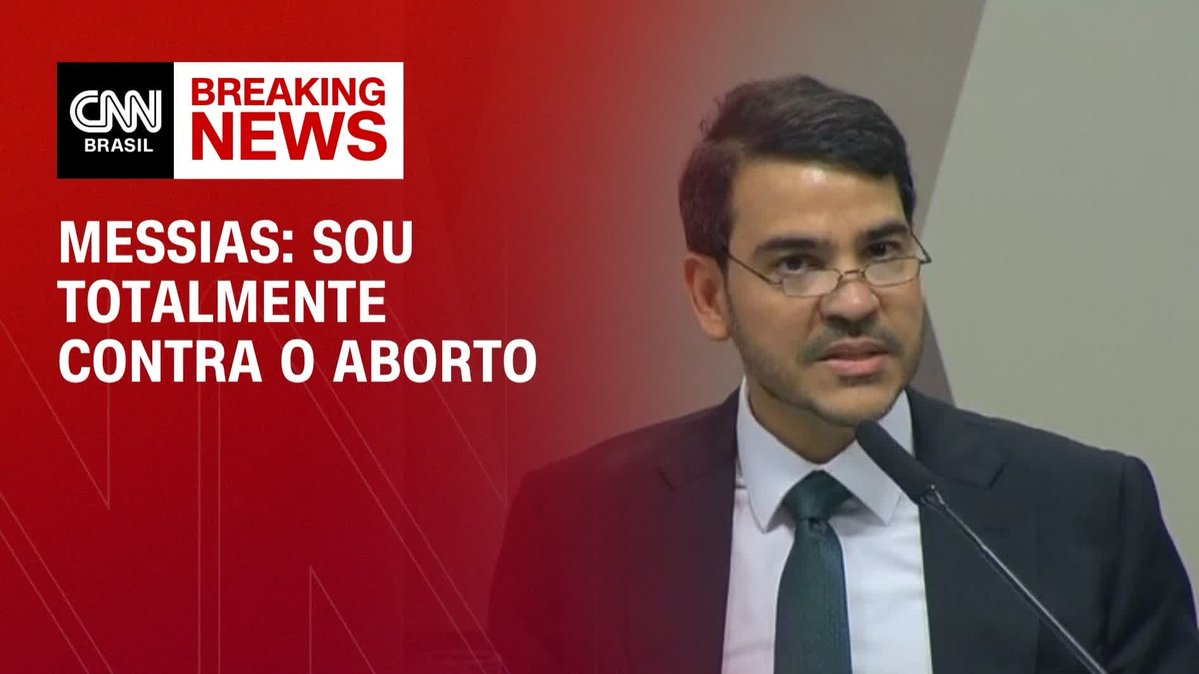 Messias: Sou totalmente contra o aborto; assista #LiveCNNBrasil
