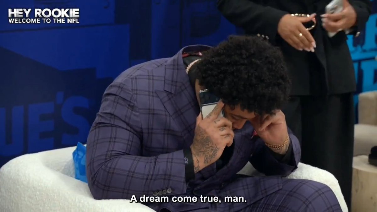 .Kadyn Proctor couldn't hold back the tears after getting the phone call from the Miami Dolphins on Draft night. 🥲 Hey Rookie Draft Show airs today at 3:30 pm ET on ESPN2