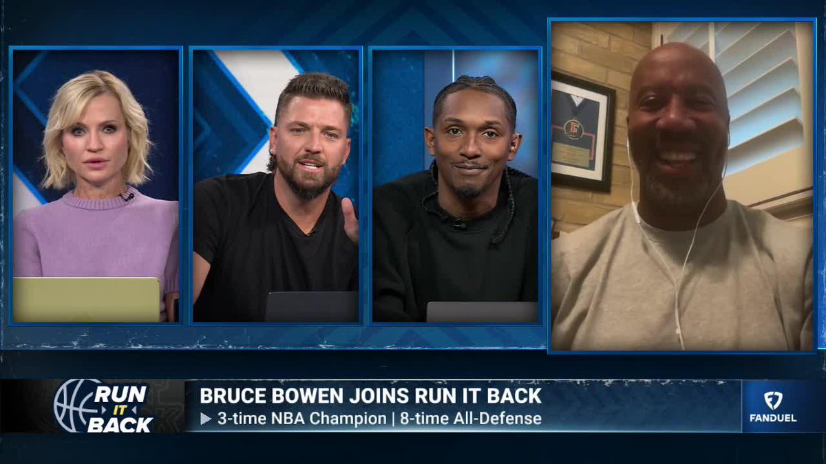 Bruce Bowen on the Spurs' title hopes: "I see similarities, when I talk about role play, to the 2000s championship teams." 👀🏆 Bruce Bowen | Michelle Beadle | Chandler Parsons | Lou Williams