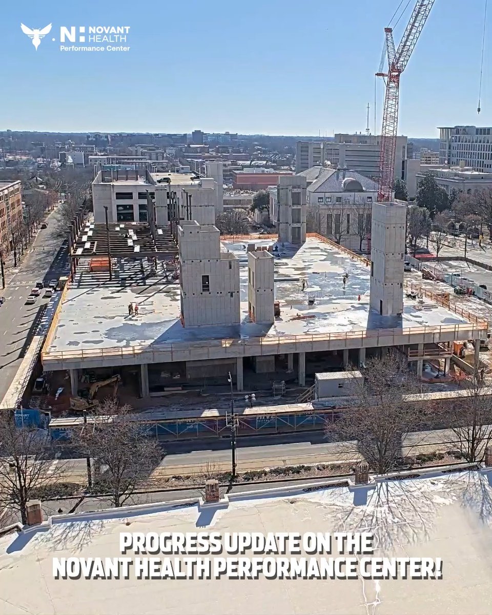 starting to take shape across the street! 🏗️ — Novant Health