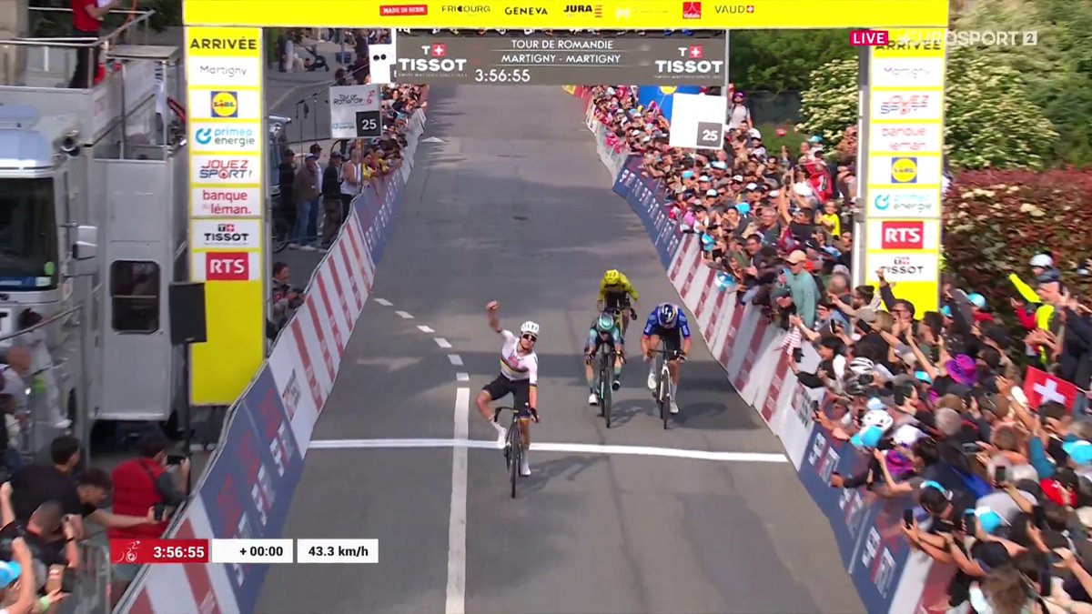 We had our Tadej Pogacar victory today but it didn't came as expected. He didn't arrive alone but chose to smash 3 guys in the sprint after doing most of the work in last 40 km. I liked this much better than a solo but yeah, he toyed with them.😅 #TDR2026