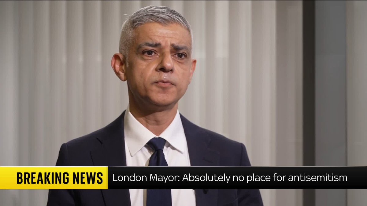 More police officers will be deployed "over the course of the next few days" to protect the Jewish community in London, says Mayor of London Sadiq Khan. It's after two Jewish men were stabbed in a terror attack in Golders Green. 📺 Sky 501