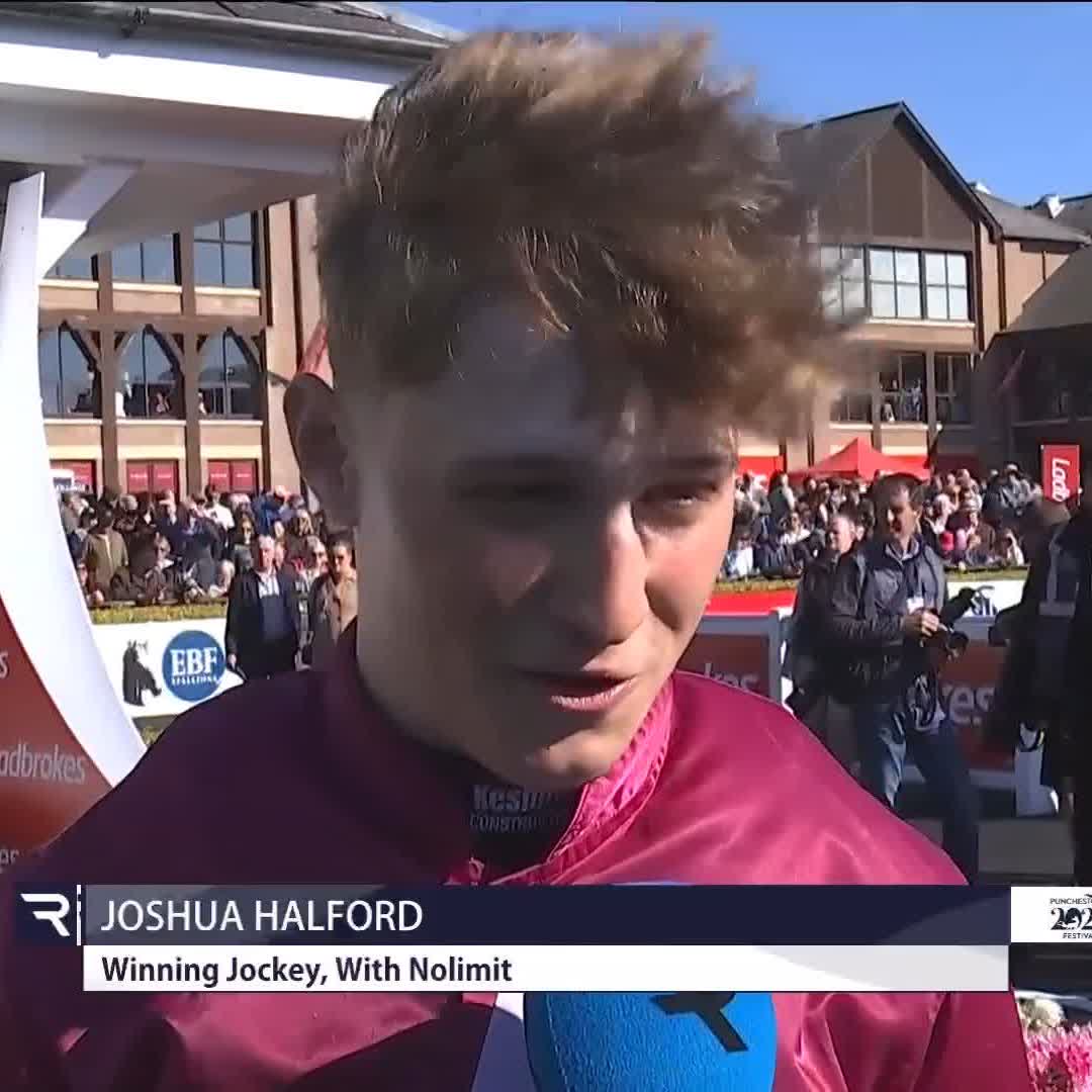 "I can't believe it." Josh Halford didn't know he was riding With Nolimit until a few hours ago. The rider is now a Grade 1 winner at the Punchestown Festival! 👏 Punchestown