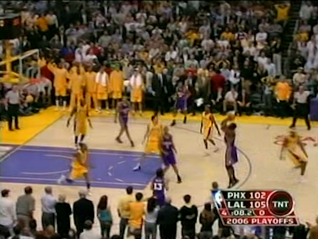 Kobe Bryant was literally 10 seconds away from sending the Suns packing. What happens next still haunts LA fans: a chaotic scramble, a missed three by Steve Nash, a devastating offensive rebound, and then Tim Thomas buries the dagger to save the Suns' season.