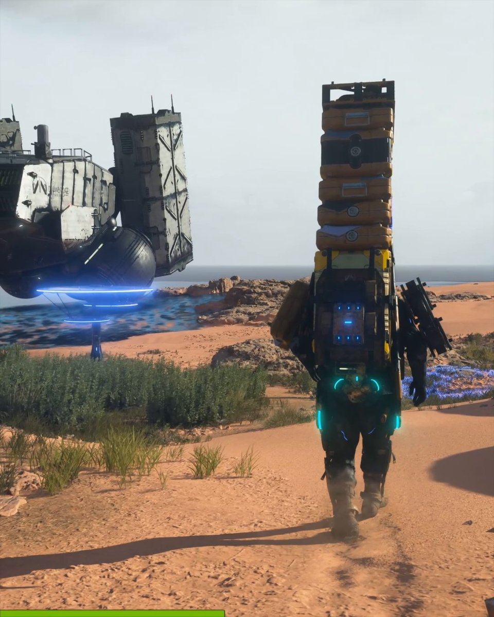Embark on an inspiring mission of human connection beyond the UCA in DEATH STRANDING 2: ON THE BEACH featuring DLSS 4 with Multi Frame Generation. 🎥: vicenteprod.bsky.social