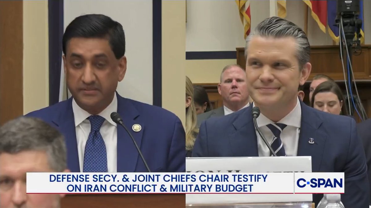 Rep. Ro Khanna: "How much did it cost American taxpayers in terms of the strike to the Iranian school, where kids were killed?" Sec. Of War Pete Hegseth: "That unfortunate situation remains under investigation, but I wouldn't tie a cost to that."