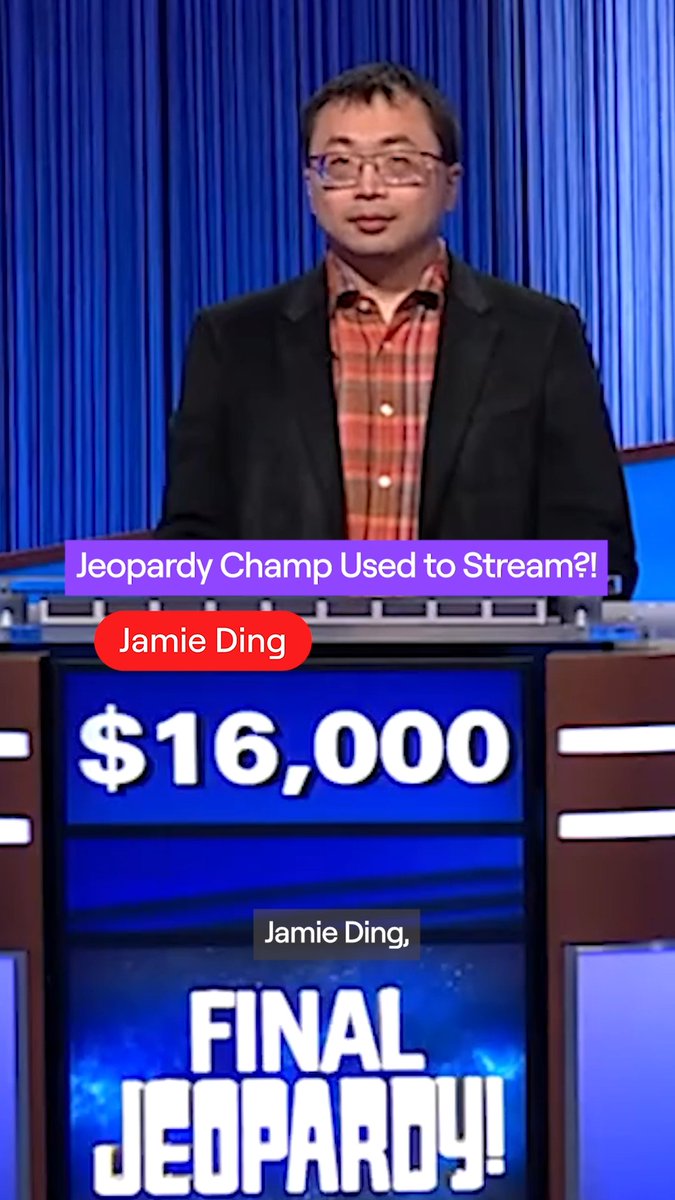 *buzz* Who is Jeopardy champ Jamie Ding? Before his massive 31 GAME STREAK, Jamie Ding aka /feathersmcg was on Twitch streaming Kingdom Hearts, The Witness, and Crosswords. Too bad Ken Jennings didn't grill him on Roxas lore.