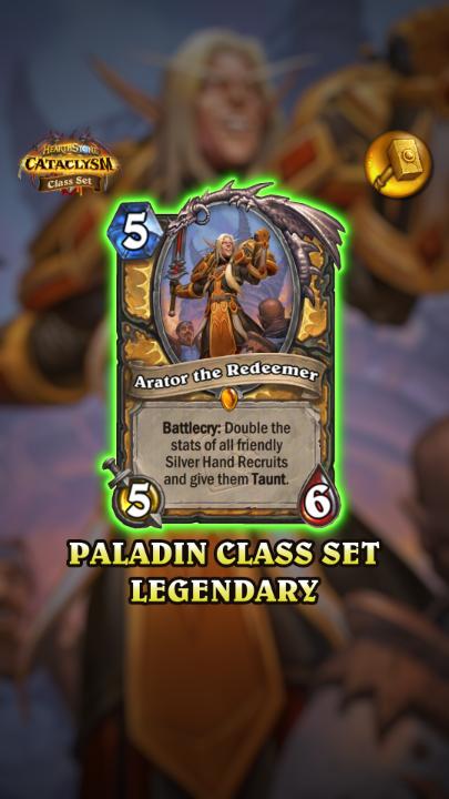 ⚔️ Create a powerful Silver Hand Recruit army with this new Paladin Class set and buff 'em up with Arator the Redeemer! ☀️ Who's excited to fill their board with some holy light?