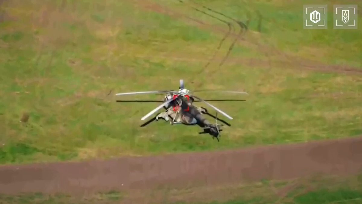 ⚡️Boom: two Russian helicopters reportedly taken out According to OSINT sources, Ukrainian drones struck a Mi-17 and a Mi-28 at a parking site in Russia’s Voronezh region, near the village of Babki. The attack was reportedly carried out using loitering munitions with real-time guidance, supported by a reconnaissance drone overhead. Footage of the strike is circulating online. Reports also indicate a mechanic servicing one of the helicopters was injured.