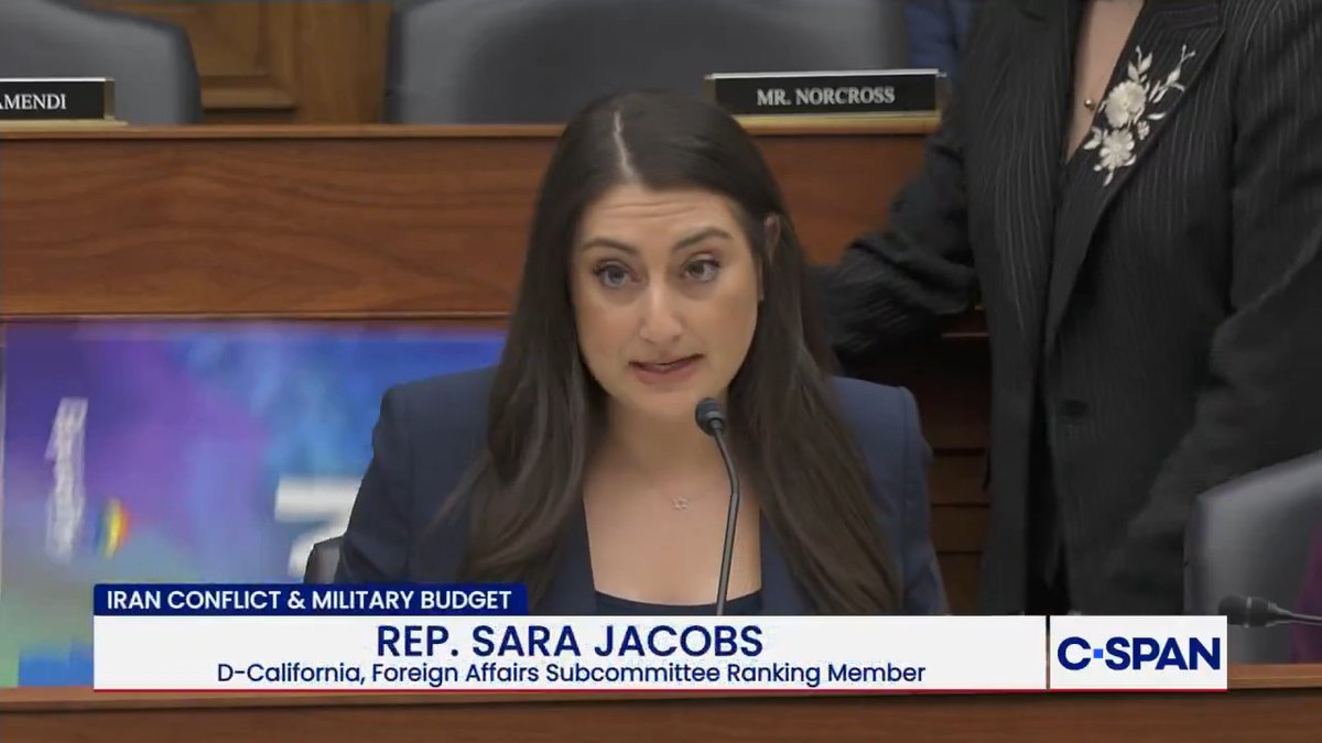 .Congresswoman Sara Jacobs: "Do you believe the president is mentally stable enough to be the commander in chief?" Secretary Hegseth: "Did you ask the same question of Joe Biden?" Jacobs: "Joe Biden is not the president."