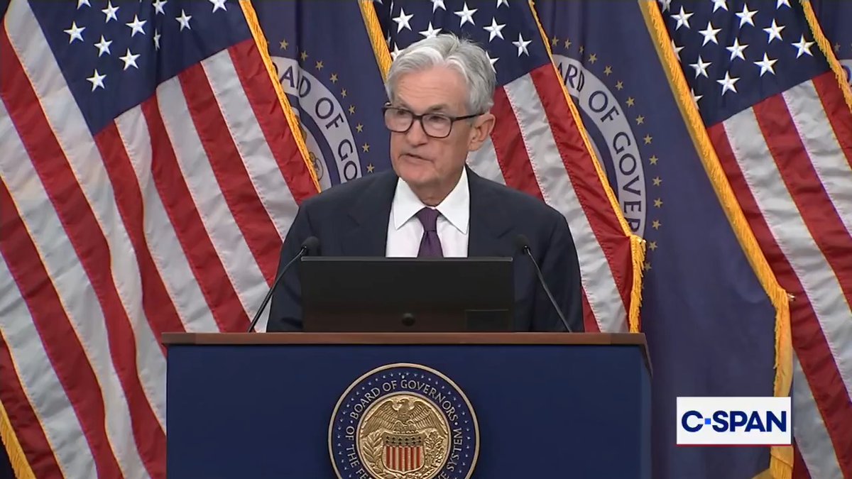 Fed Reserve Chair Jerome Powell: "Today the FOMC decided to leave our policy rate unchanged."