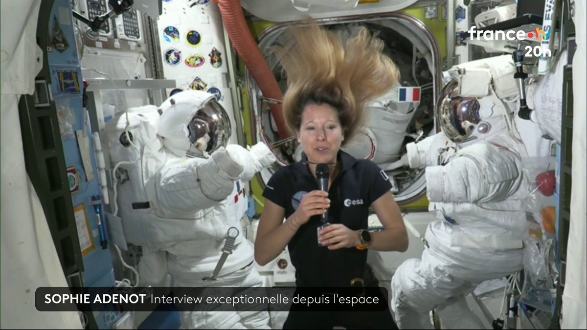 "Le drapeau français est sur la combinaison (...) il y a quelques sorties extravéhiculaires qui sont prévues pour l'été." Même si rien n'est encore acté, Sophie Adenot, astronaute de l’Agence Spatiale Européenne, se prépare à sa potentielle première sortie dans l'espace. #JT20