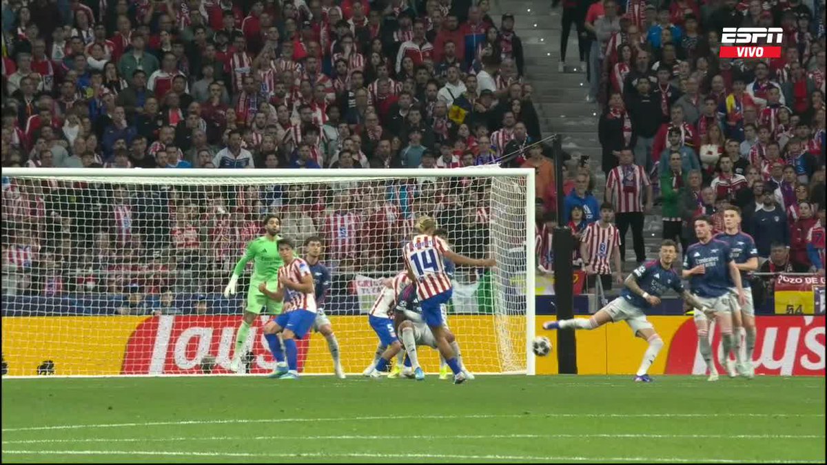 MANO DE BEN WHITE Y PENAL PARA EL ATLETI VS. ARSENAL. 🏆⚠️