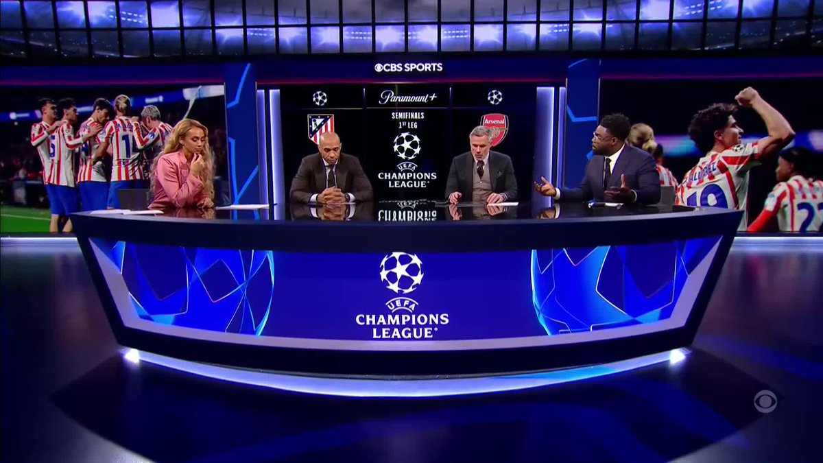 "The thought of a Champions League final getting decided on that..." 😠 Jamie Carragher, Thierry Henry and Micah Richards discuss the handball penalty given against Arsenal ✋
