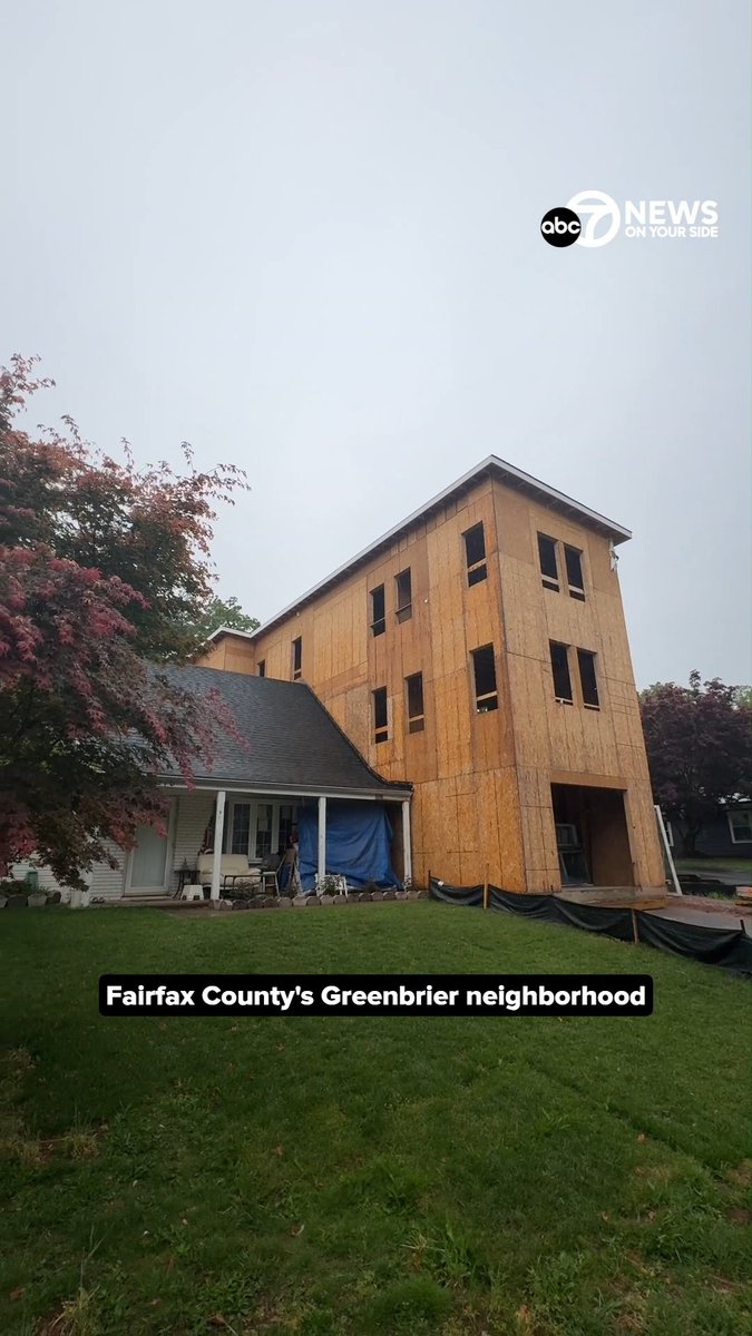 The Fairfax County Board of Zoning on Wednesday rejected an attempt by the owner of a home to finish building a three-story extension without making changes. #wjla #fairfaxcounty #greenbriar #familyhome #virginia