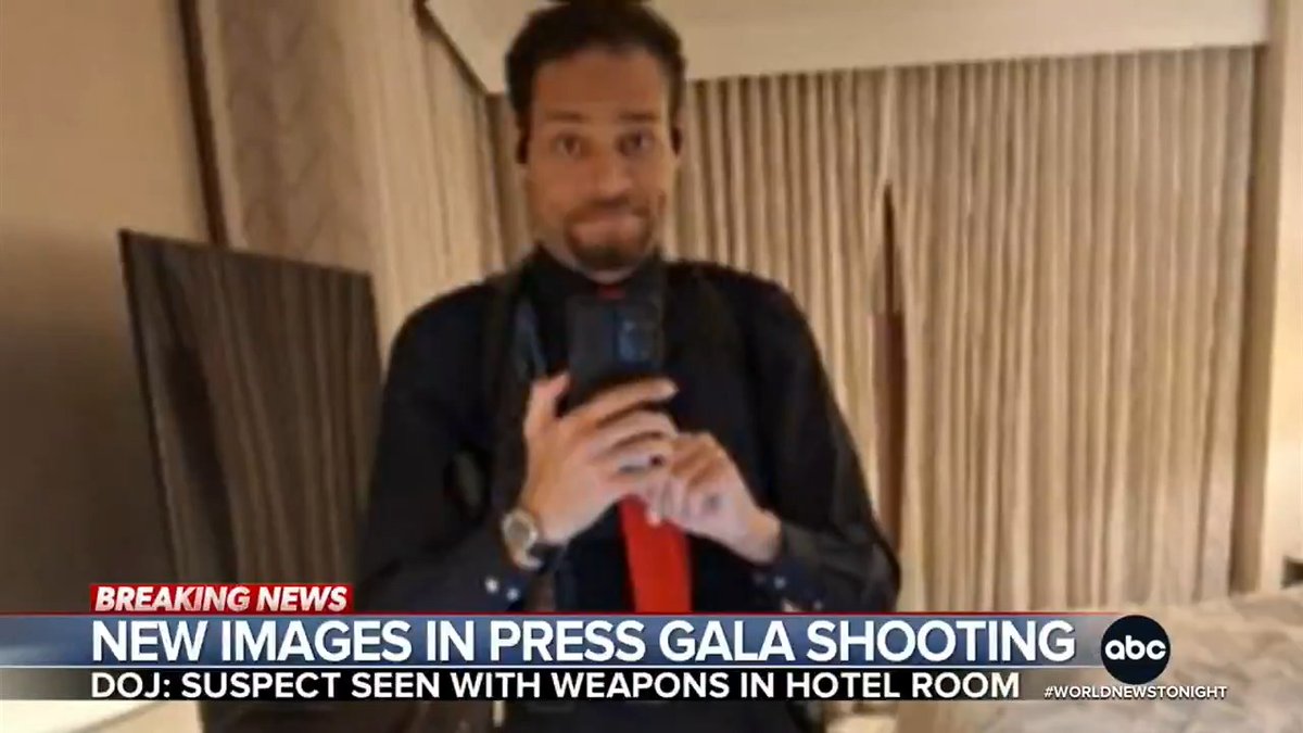 The DOJ released chilling images of White House Correspondents' Dinner suspect Cole Allen, with one appearing to show him armed in his hotel room just moments before authorities say he unleashed mayhem at the press gala. Pierre Thomas has details.