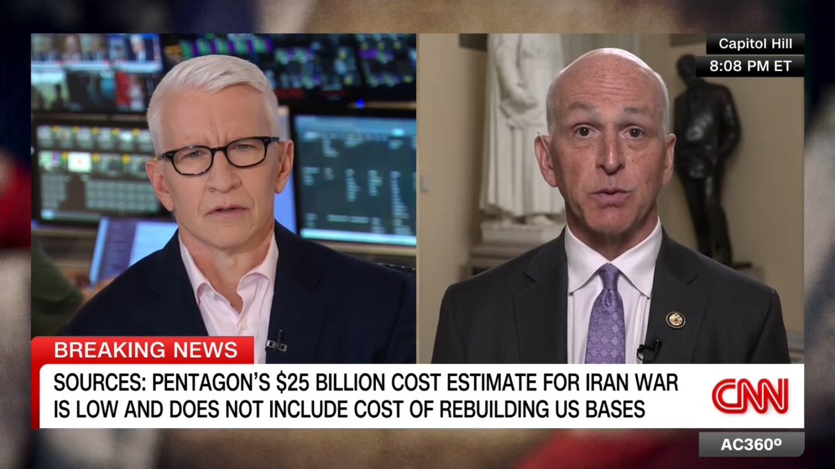 Sources tell CNN that the $25 billion estimate that the Pentagon gave to lawmakers as the total cost of the Iran War so far is low. "It doesn't take into account all the equipment that has been destroyed," says House Armed Services Committee ranking member Adam Smith.
