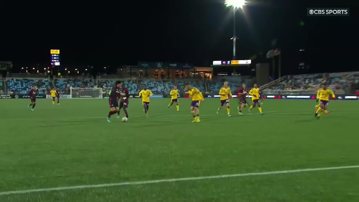 It's a night of firsts for New England Revolution ☝️ 21-year-old Marcos Zambrano sends his shot to the far post for his first senior team goal!