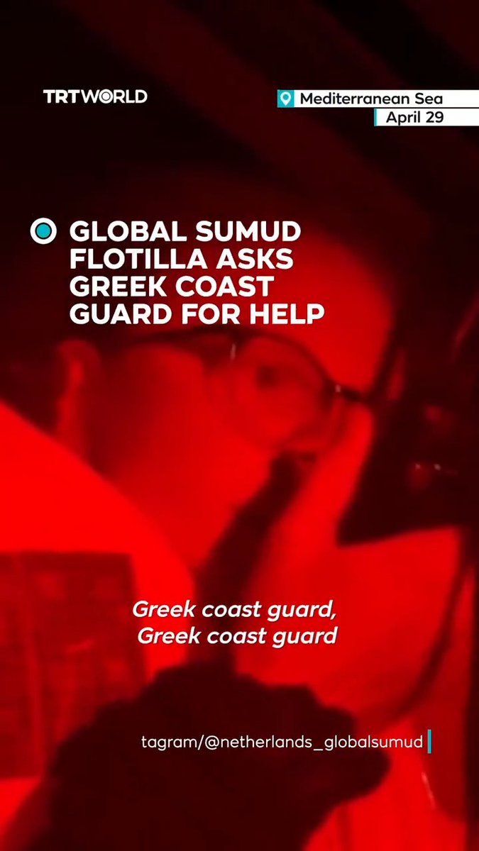 A member of the Global Sumud Flotilla sent a radio message to the Greek Coast Guard requesting assistance after the flotilla was illegally surrounded in international waters - near the Greek island of Crete - by the Israeli navy. “Governments must act now to protect the flotilla governments hold Israel accountable for these flagrant violations of international law and for israel’s ongoing genocide against the Palestinian people,” organisers said in a press release