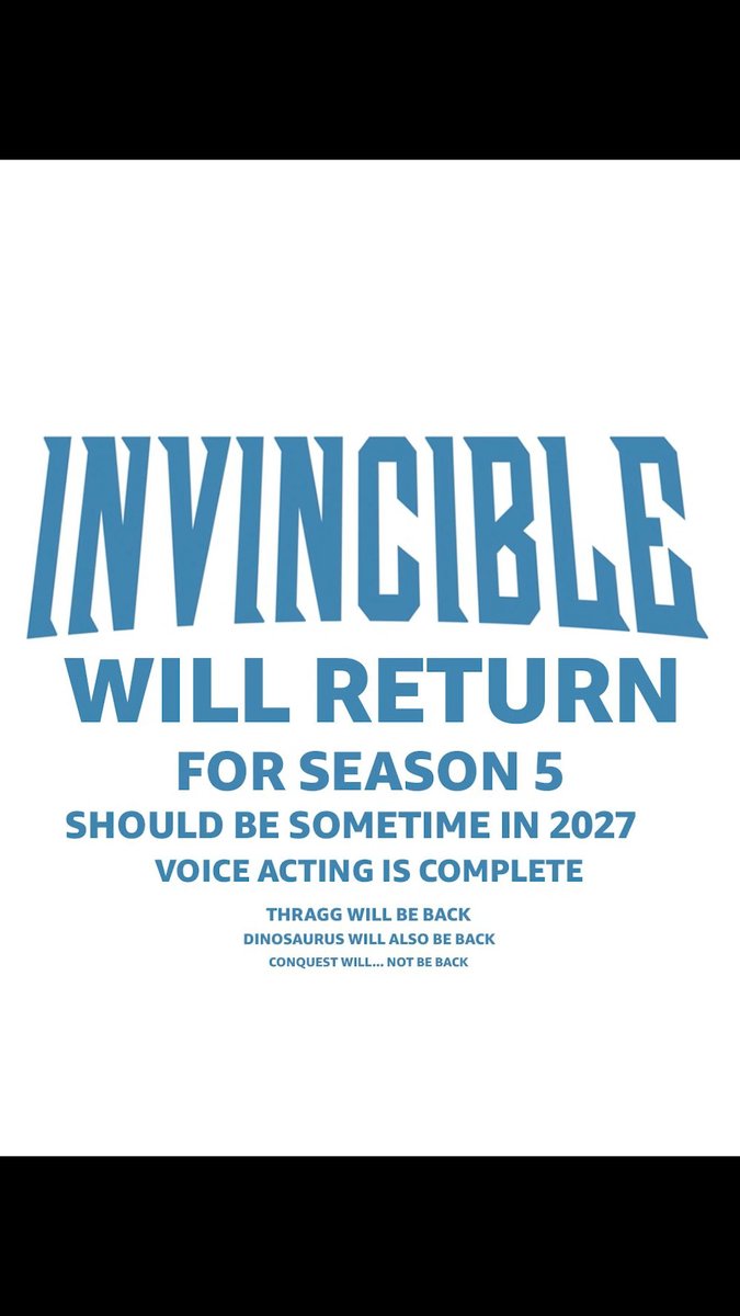 Invincible will return (but someone else will not)