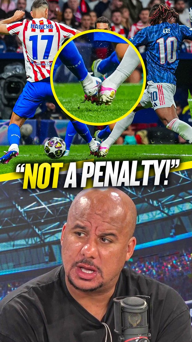 ❌ "I don't think Eze's was a penalty!" 🤷♂️ "Not every touch is a foul!" Gabby Agbonlahor insists it was the right decision to overturn the penalty given for a foul on #AFC's Eze! ✅