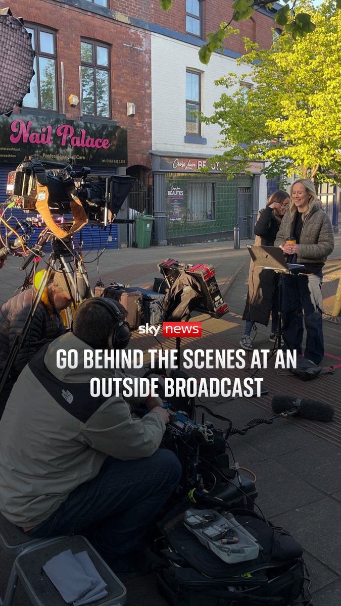What is it like to film an outside broadcast? Go behind the scenes with Sophy Ridge as the Mornings show went on the road to Ashton-under-Lyne to see how voters are feeling ahead of the local elections in May ⬇️