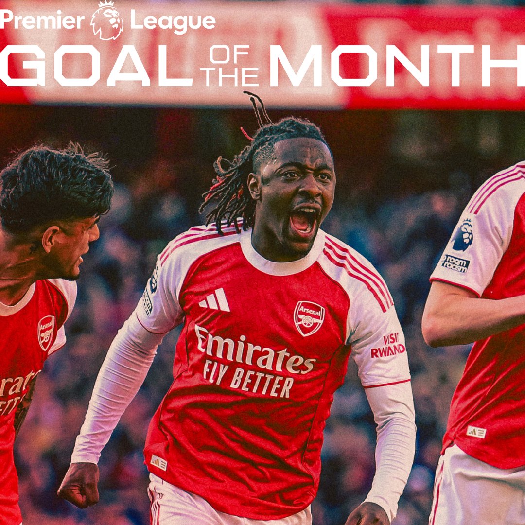 Placed to perfection 🤌 Ebs' winning strike against Newcastle United has been nominated for the April Premier League Goal of the Month 👇