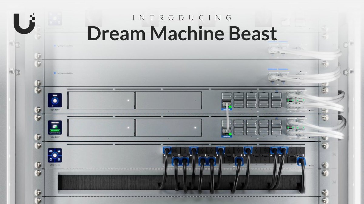 Introducing: Dream Machine Beast Hyperscale-class Cloud Gateway with the full UniFi application platform in one system. Completely license-free. 🔹 25 Gbps IPS/IDS 🔹 40 × 4K cameras 🔹 7,500+ Concurrent Clients Learn more: