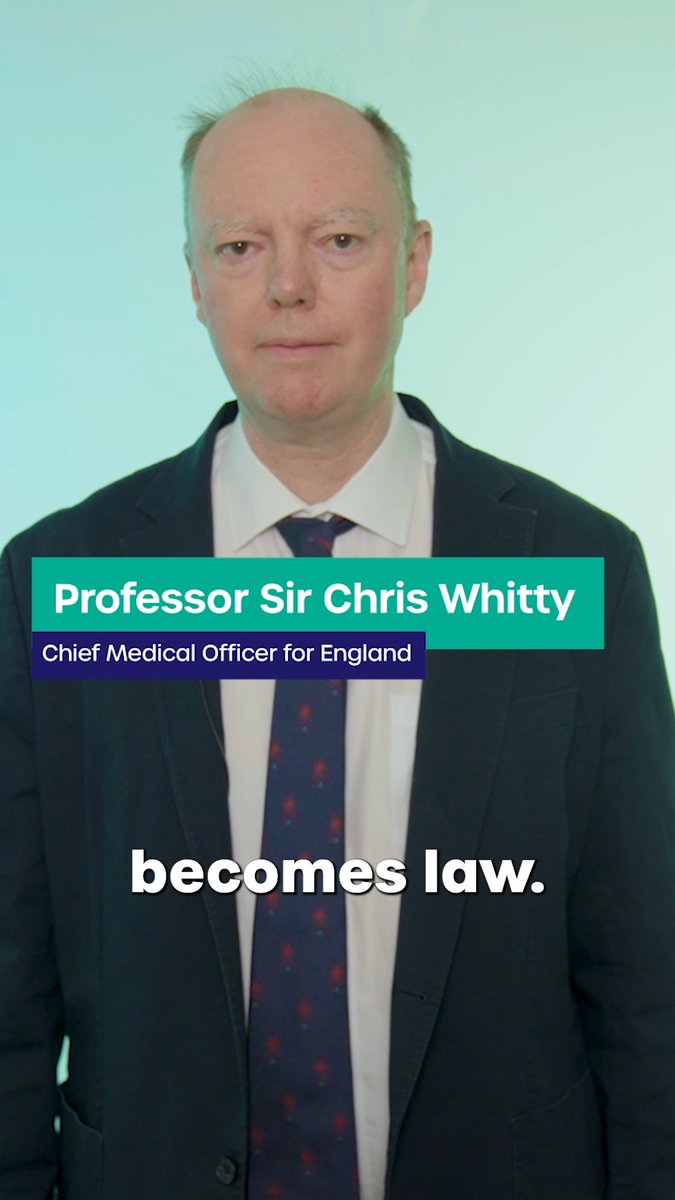 .Professor Chris Whitty Professor Sir Chris Whitty explains what the Tobacco and Vapes Act, which became law today, means for future generations. From 1 January 2027, no one born on or after 1 January 2009 will legally be sold tobacco, creating the UK's first smoke-free generation. Read more: