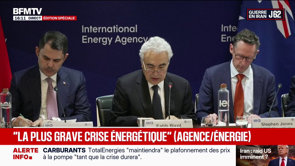 "Le monde est confronté à la plus grave crise énergétique de son histoire", alerte le directeur exécutif de l'Agence internationale de l'énergie