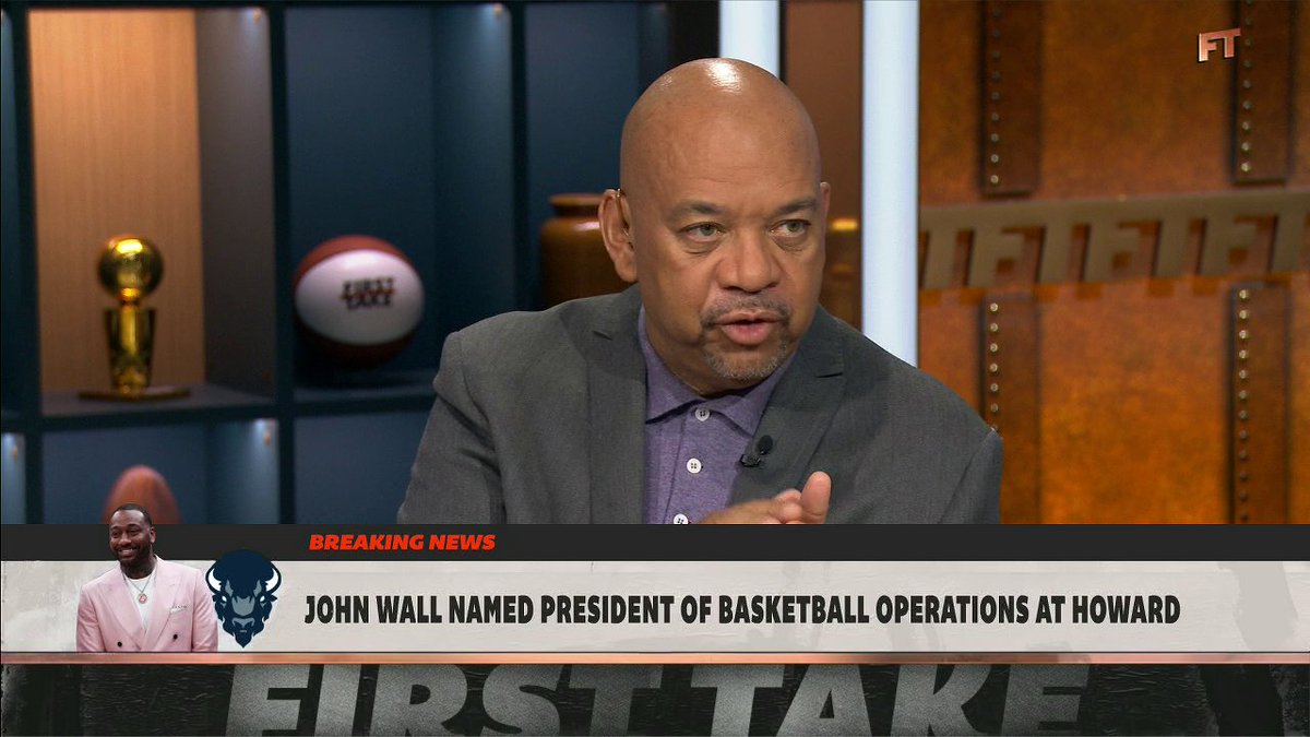 .Michael Wilbon reacts to former NBA star John Wall being named Howard University's president of basketball operations 🙌
